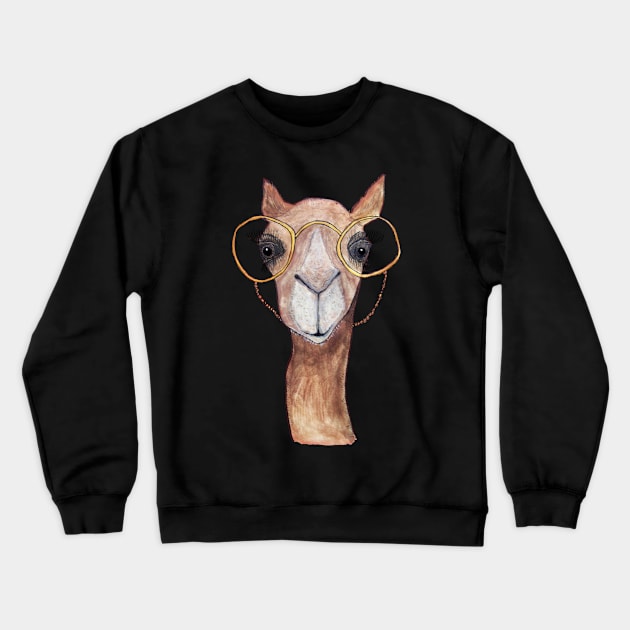 Camel Crewneck Sweatshirt by Kuhtina